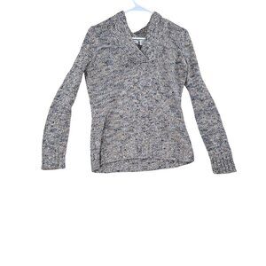 Liz Claiborne Women’s Shawl Collar Multicolor Knit Sweater Cotton Blend Size Sma